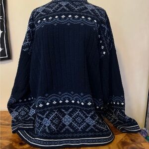 Navy Patterned Sweater